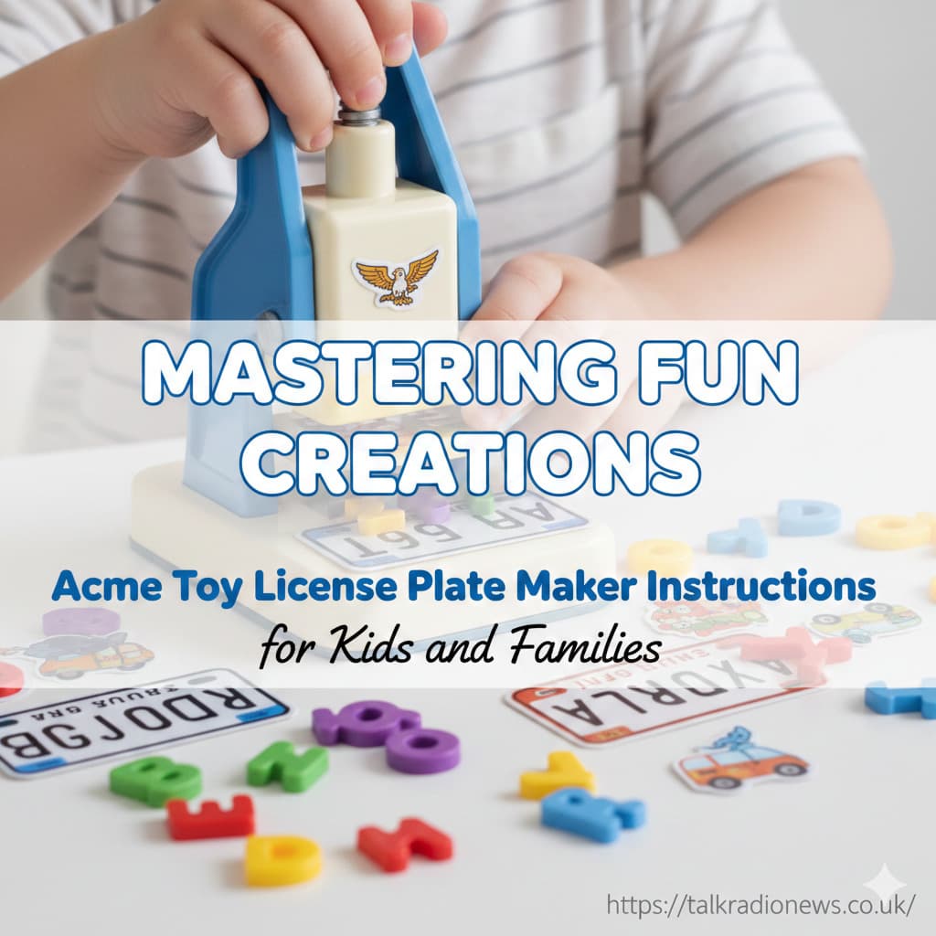 Acme Toy License Plate Maker Instructions for Kids and Families