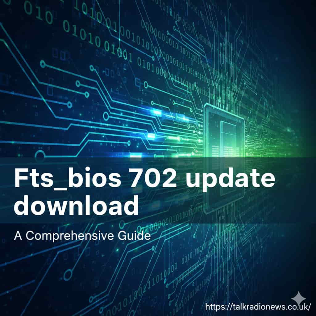 A close-up image of a computer motherboard with the BIOS chip highlighted, symbolizing a system update.