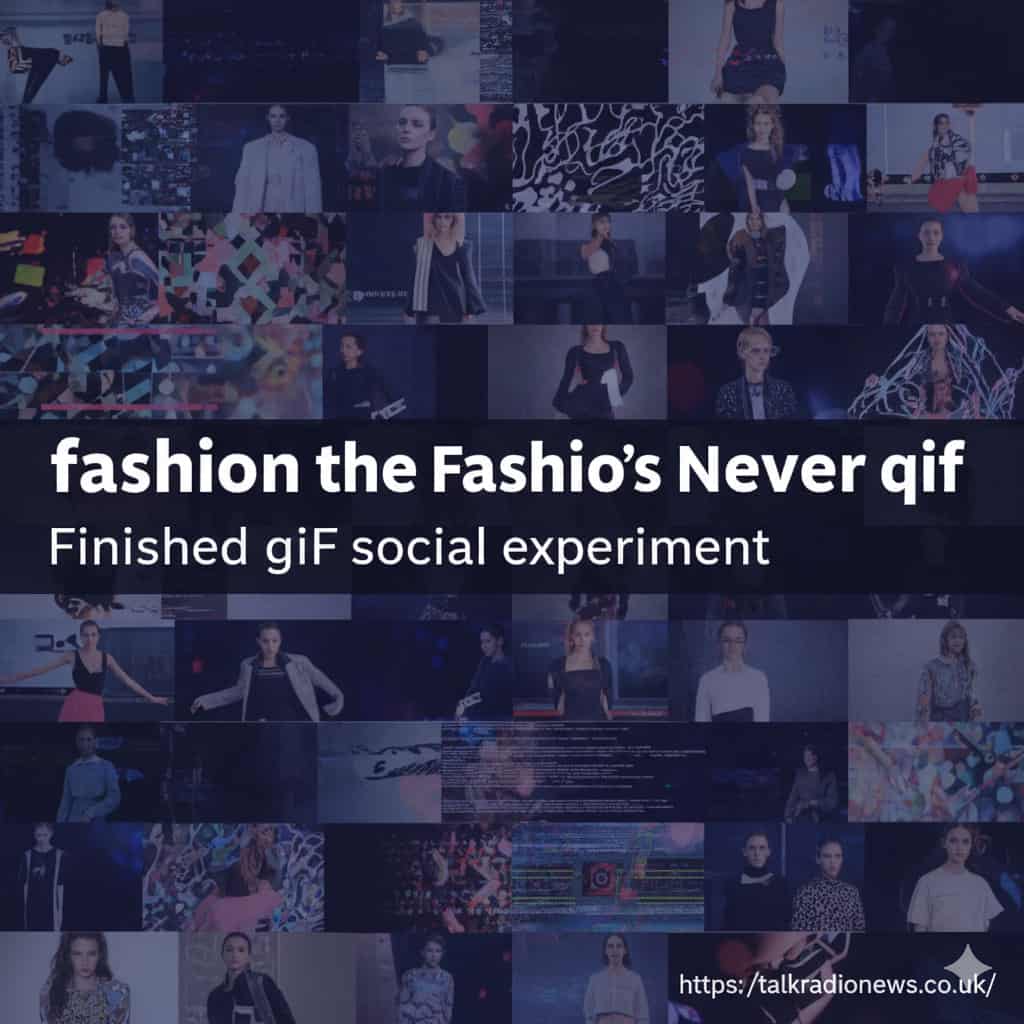  A looping animated GIF showing a denim jacket being styled in three different ways, representing the fashion's never finished gif social experiment.