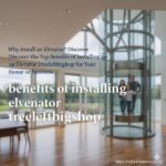 Modern elevator in a stylish home