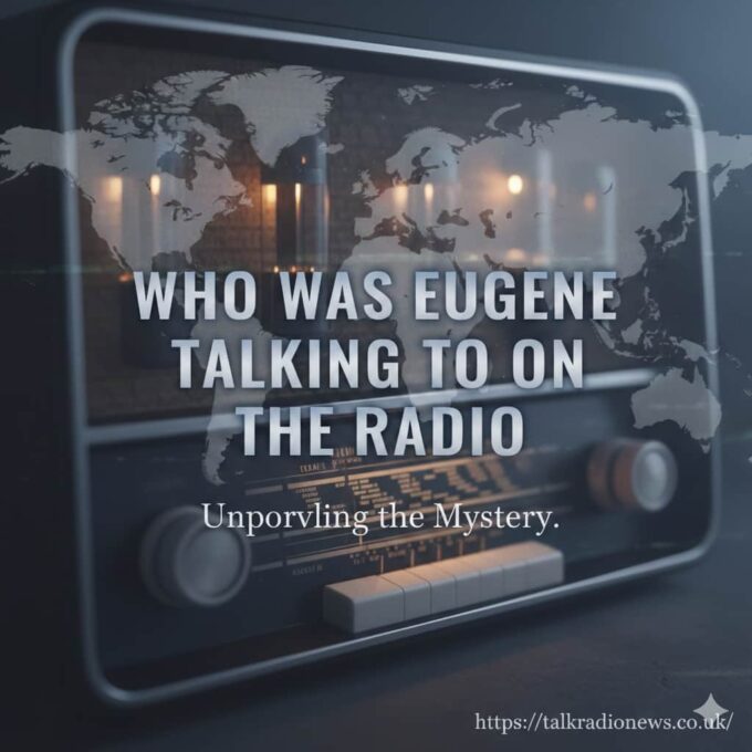 Eugene Porter from The Walking Dead, wearing headphones and looking intently at a ham radio setup in a dimly lit room.