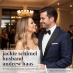 A smiling picture of Jackie Schimmel and her husband Andrew Haas at an event.