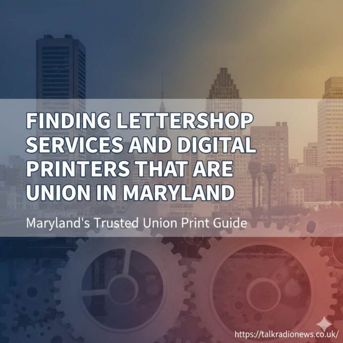 A worker operating a digital printing press at a union shop in Maryland.