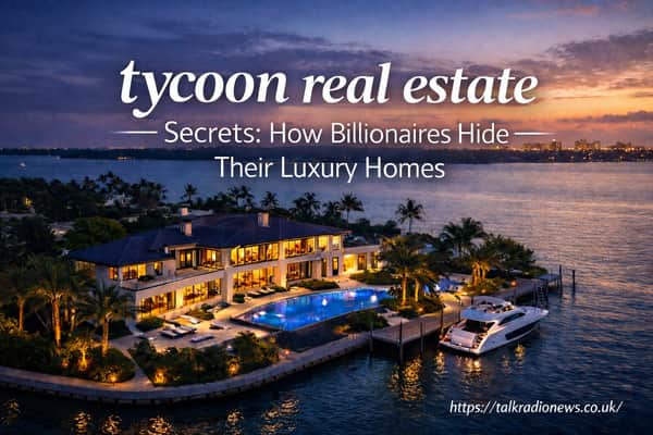 Tycoon real estate luxury waterfront estate with a modern mansion, private pool, and secluded dock