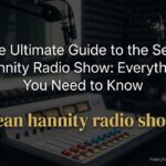  Sean Hannity speaking into a microphone during a live radio broadcast.