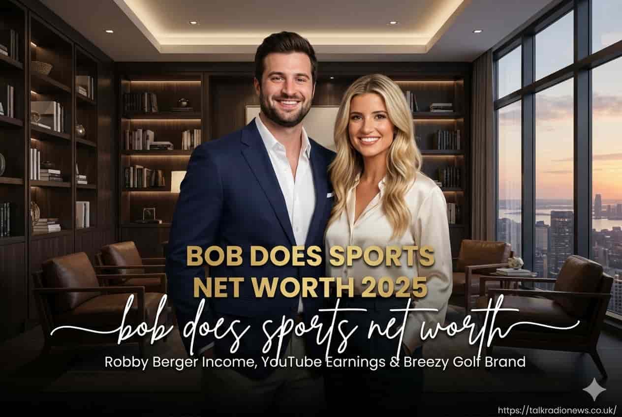 Robby Berger, Joey Coldcuts, and Fat Perez of Bob Does Sports on a golf course, showcasing Breezy Golf apparel and clubs.