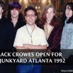 A vintage-style concert poster with logos for The Black Crowes and Junkyard, with "Atlanta 1992" text overlaid.