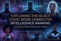 Black comic book characters showcasing intelligence.