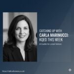  Carla Marinucci speaking during a political broadcast interview.