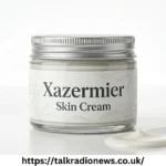 Xazermier Skin Cream jar with smooth texture, designed for hydration and skin barrier support