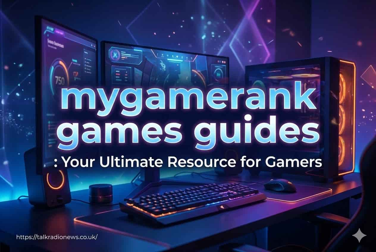 A gamer looking at mygamerank games guides on a tablet while holding a controller.