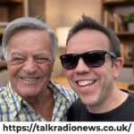 Simon Anthony Blackburn, son of Tony Blackburn and Tessa Wyatt, with family