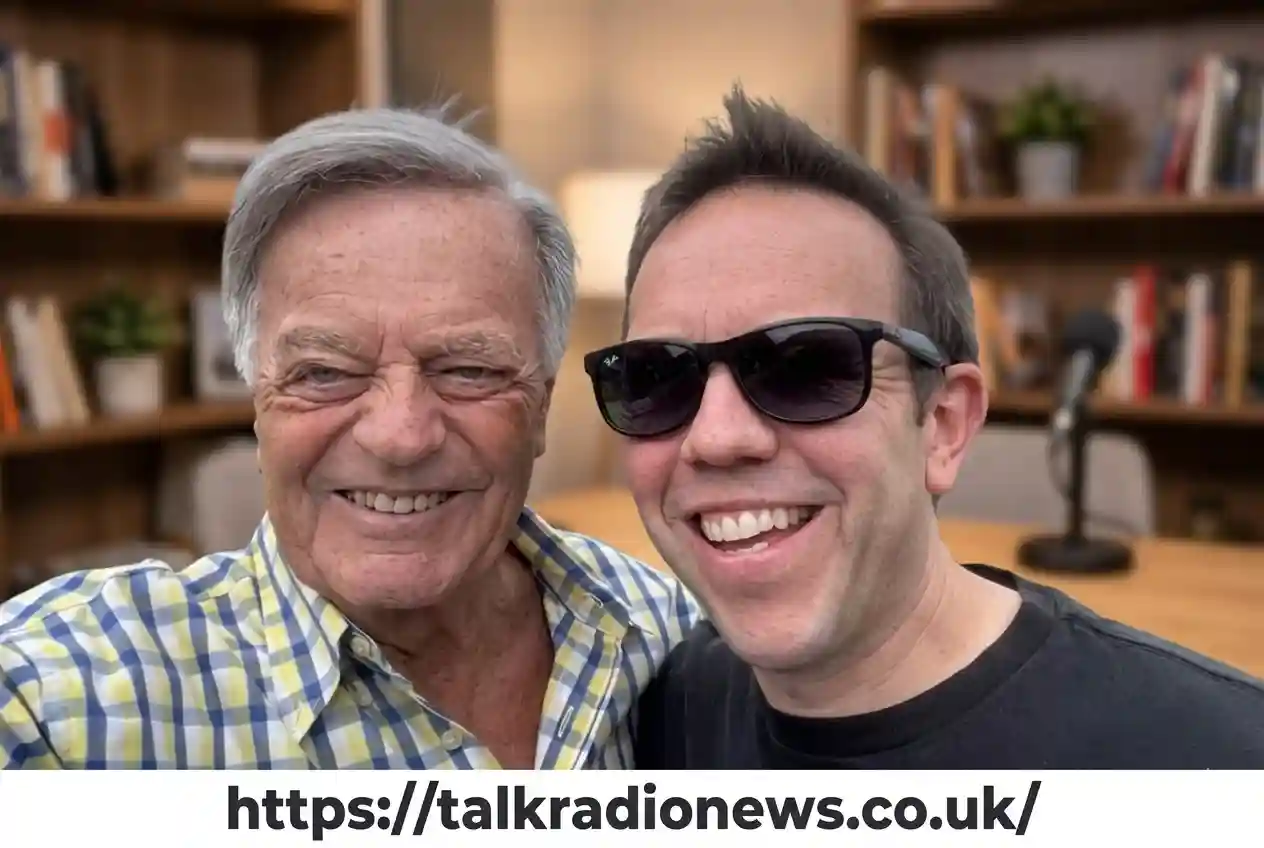 Simon Anthony Blackburn, son of Tony Blackburn and Tessa Wyatt, with family