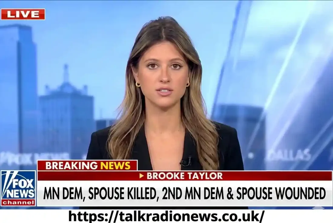 Brooke Taylor reporting live for Fox News, professional on-air presence