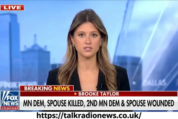 Brooke Taylor reporting live for Fox News, professional on-air presence